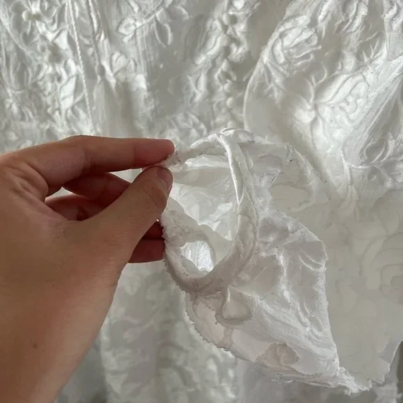 Moon River Bohemian White Lace Long Sleeve Dress Women’s Size XS - Picture 4 of 10